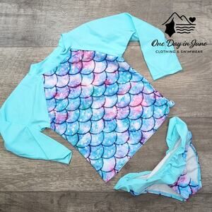 Amzbrly Long Sleeve Rashguard Bikini Swimsuit Size M